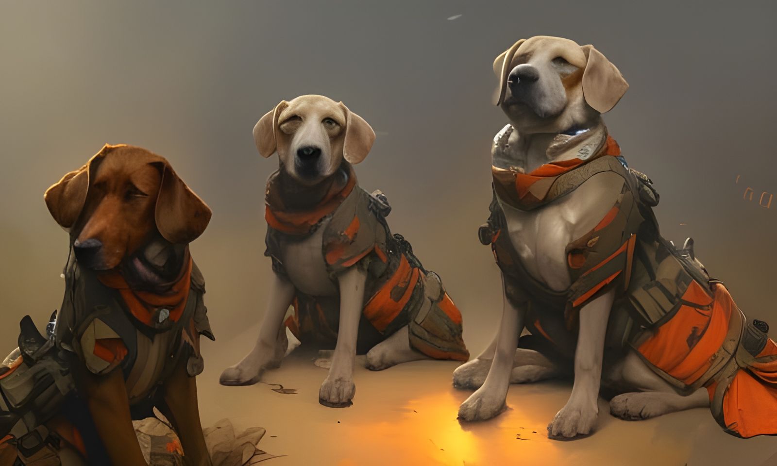 Dogs in Military Uniforms Concept Art