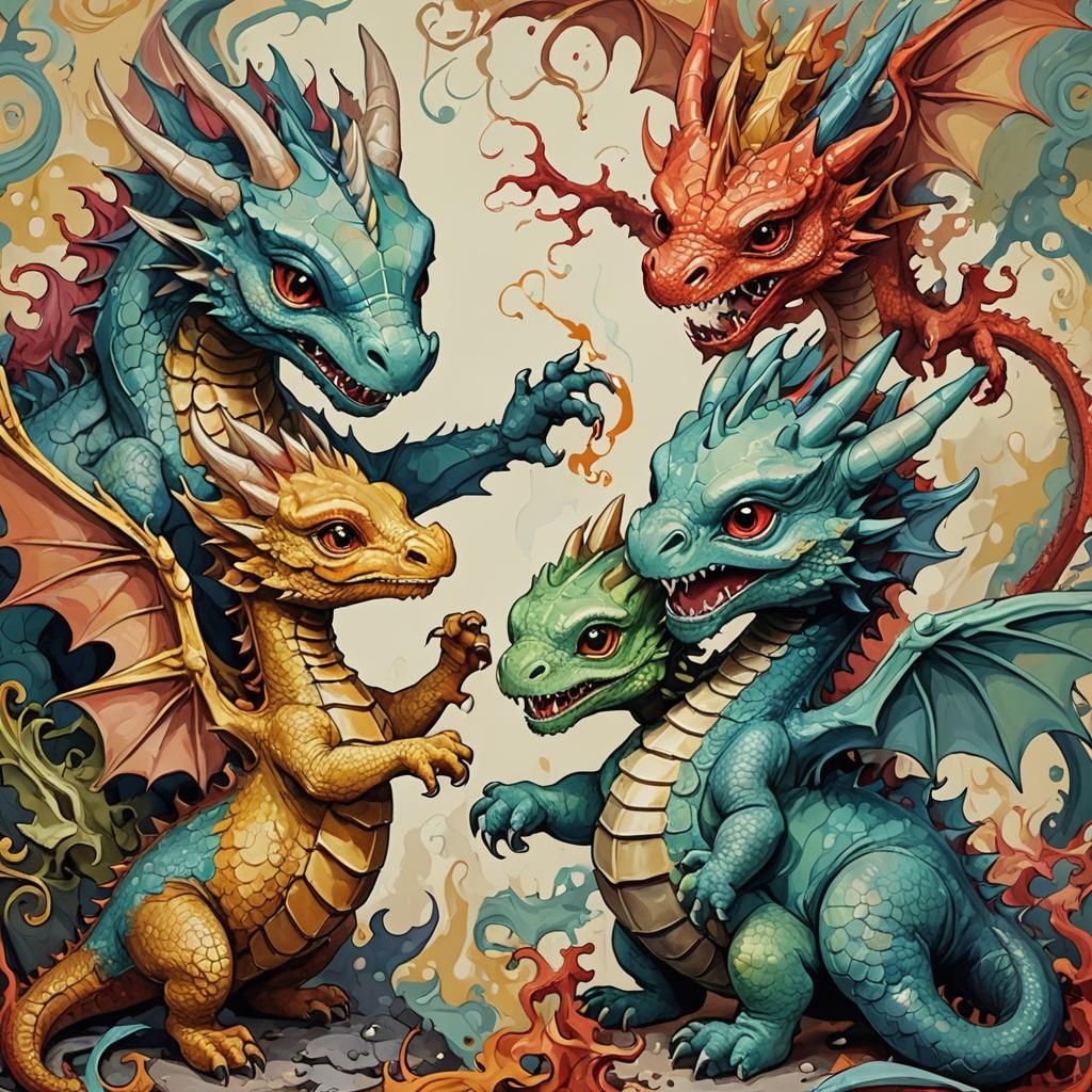 Baby Dolls and Dragons: Abstract Art Battle