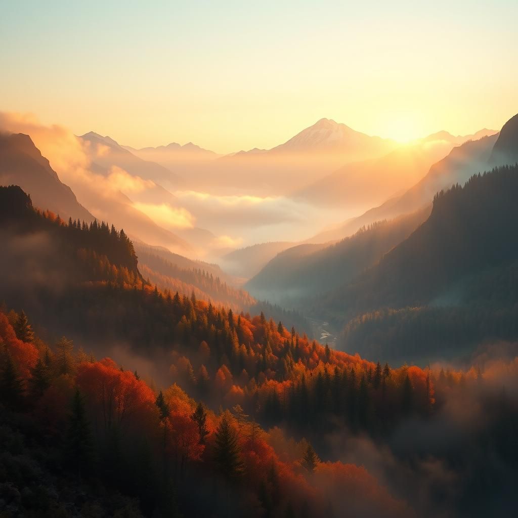 Breathtaking Mountain Landscape at Dawn