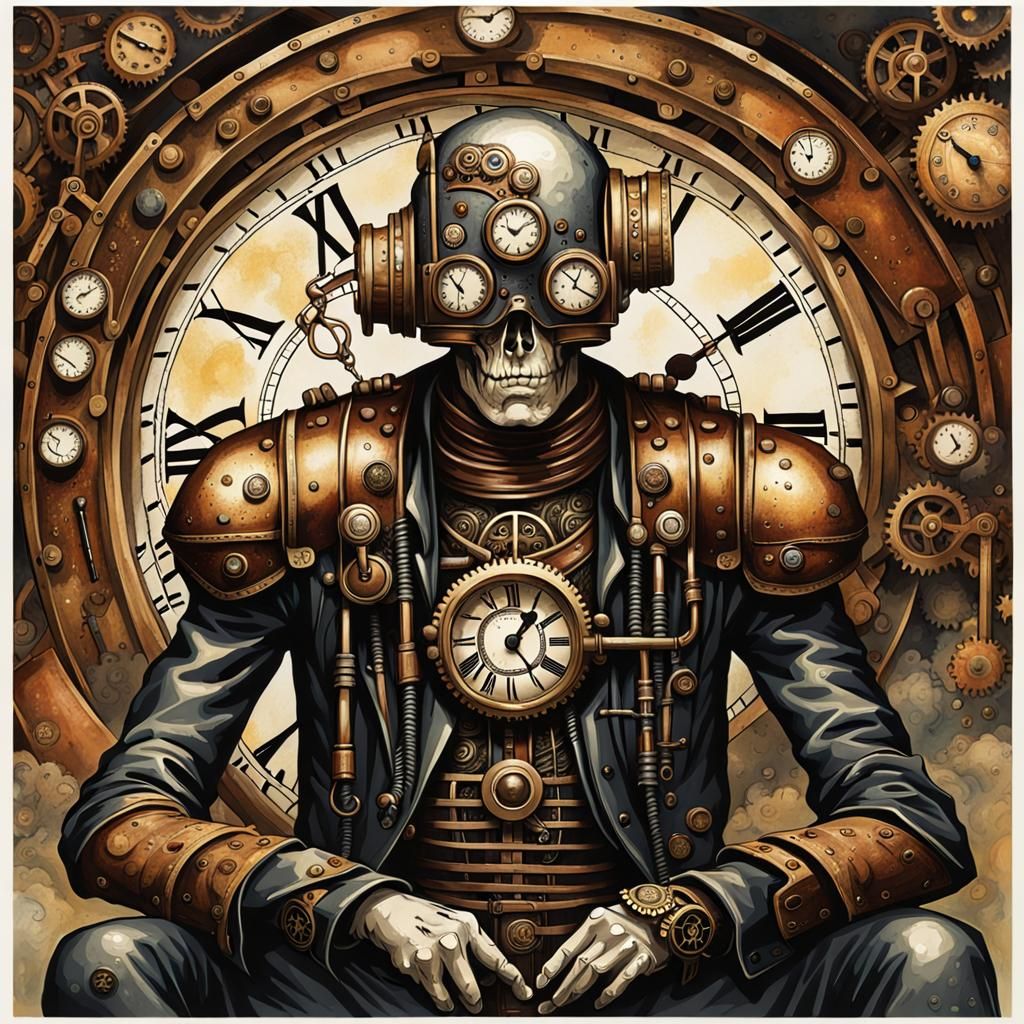 Steam Punk theme, "Time wounds all heals", Futuristic, Human...
