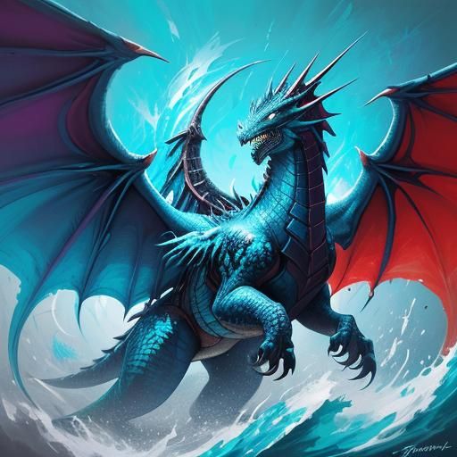 Majestic Dragon Soaring in Ocheon: Graffiti Art