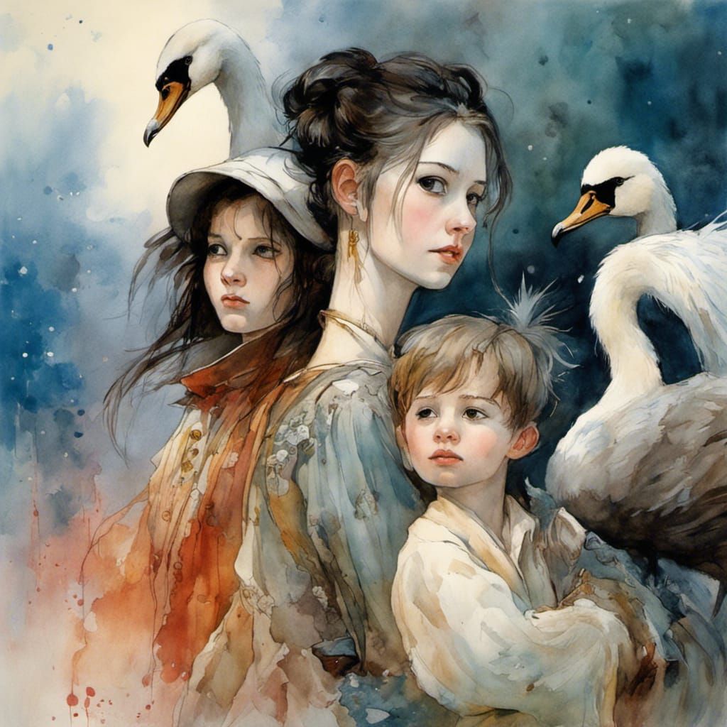 Children of Lyr: Watercolor Painting