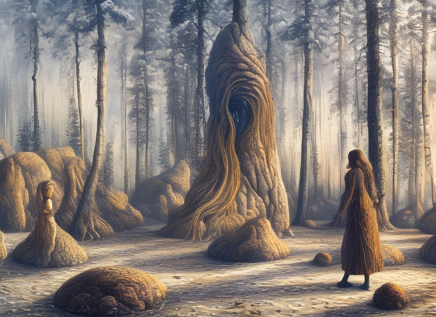 Silent Surreal Landscape in Digital Illustration