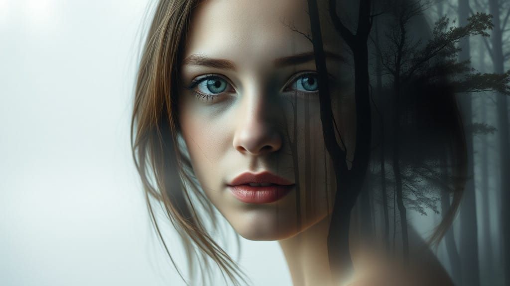 Dreamy Forest Portrait in Ethereal Style