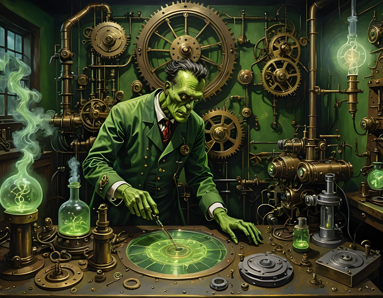 Steampunk Doctor Crafts Female Prometheus Monster in 1800s L...