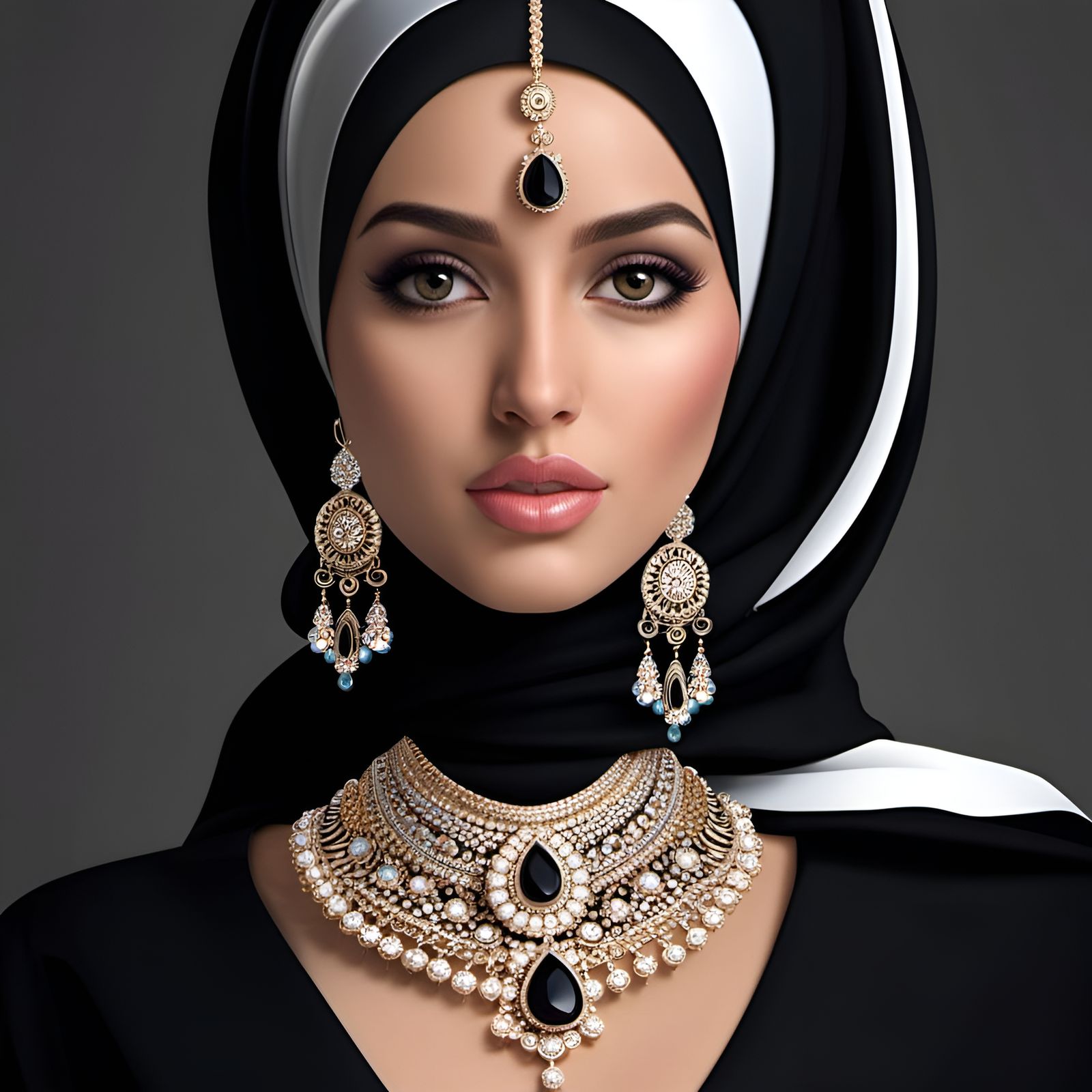 Pretty Czech Girl in Hijab Portrait