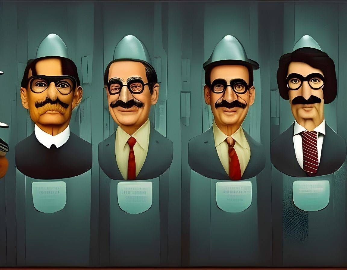Mount Rushmore in Groucho Marx Masks