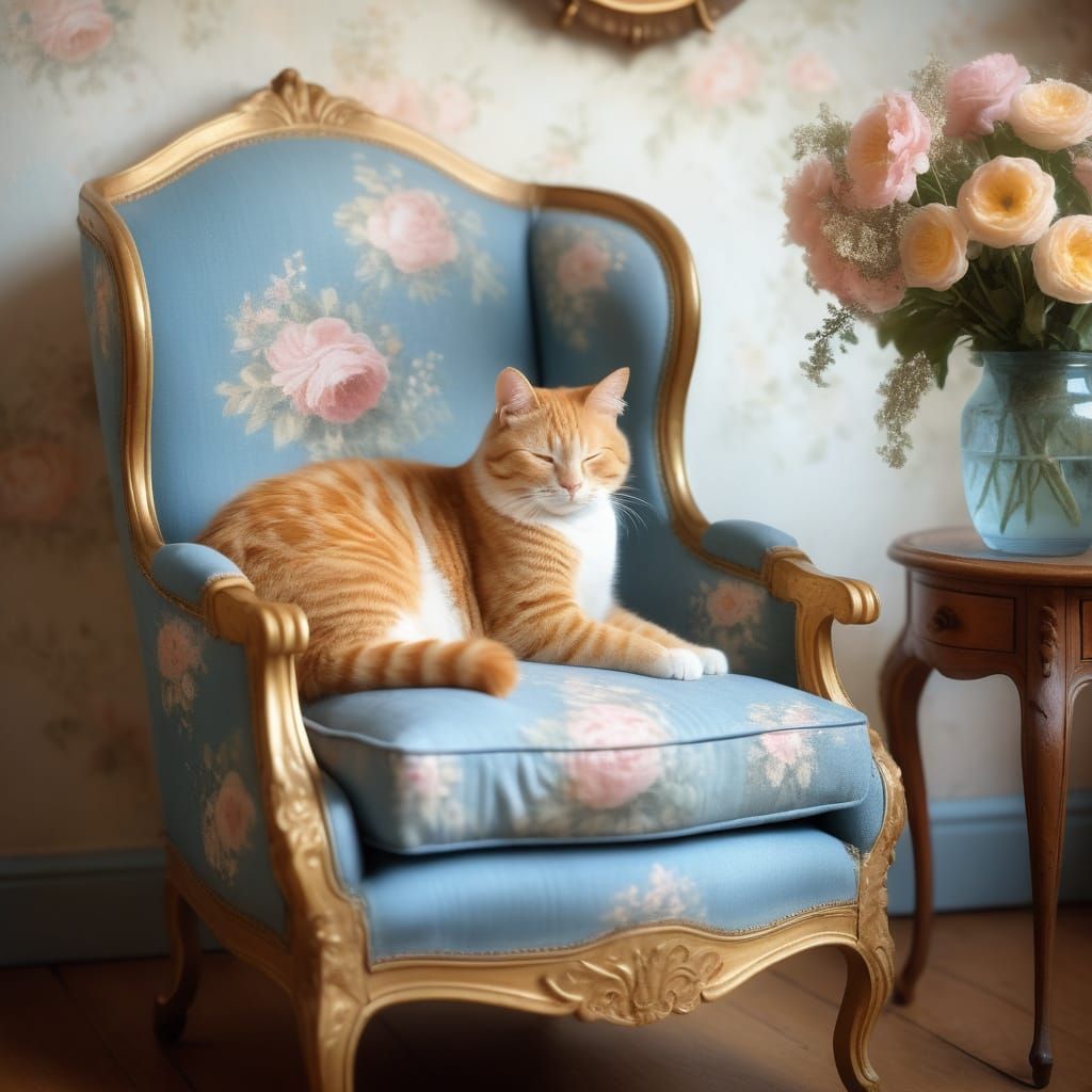 Whimsical Morning Scene in Warm Impressionist Style