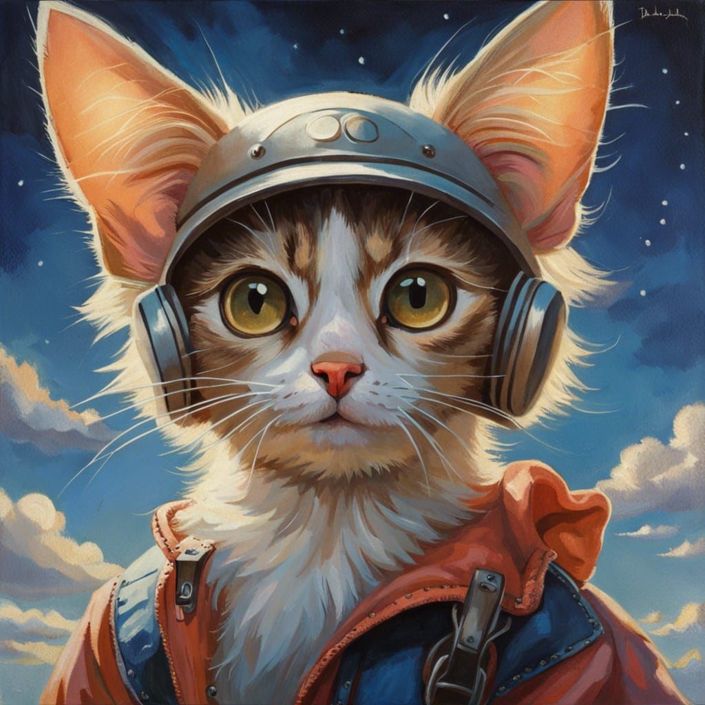 Sweet Adorable Oil Painting with Expressive Character Design