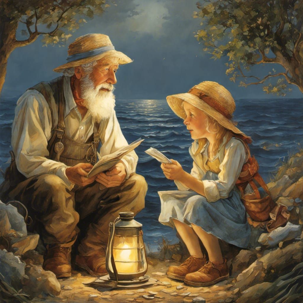 Fisherman's Tale: A Vintage Children's Illustration