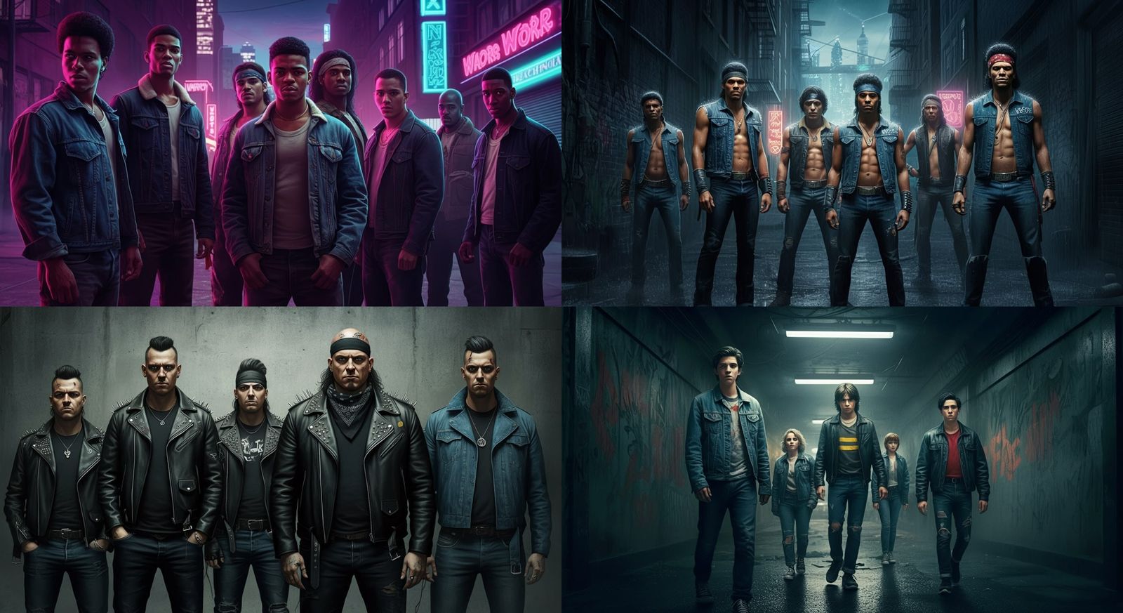 Cyberpunk Warriors Reboot in Neon-Lit Streets