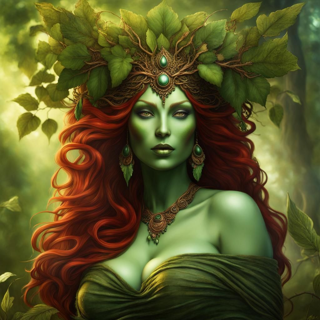 Oasis Dryad in Dark Fantasy Style