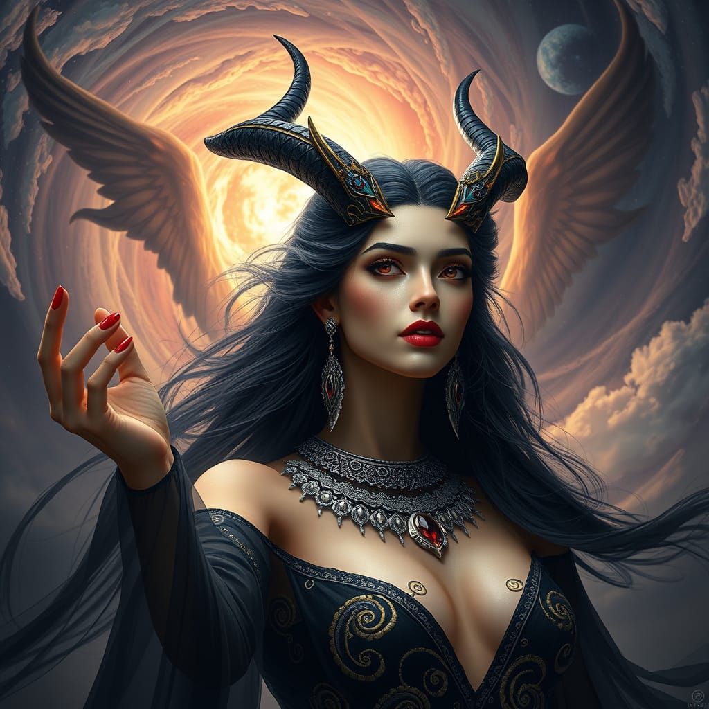 Mystical Goddess in Cosmic Splendor