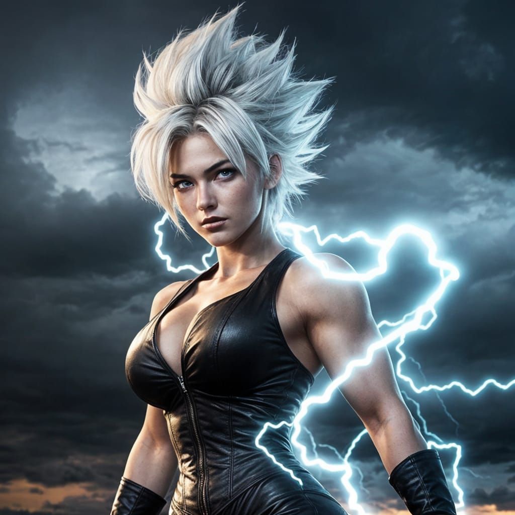 Vibrant Storm Superhero Unleashed