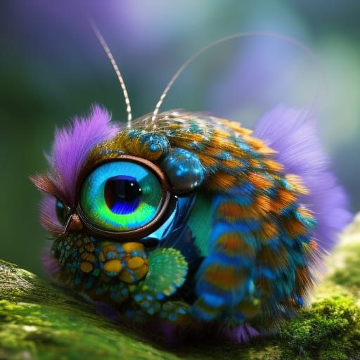 Intricate Furry Baby Peacock Spider in the Jungle