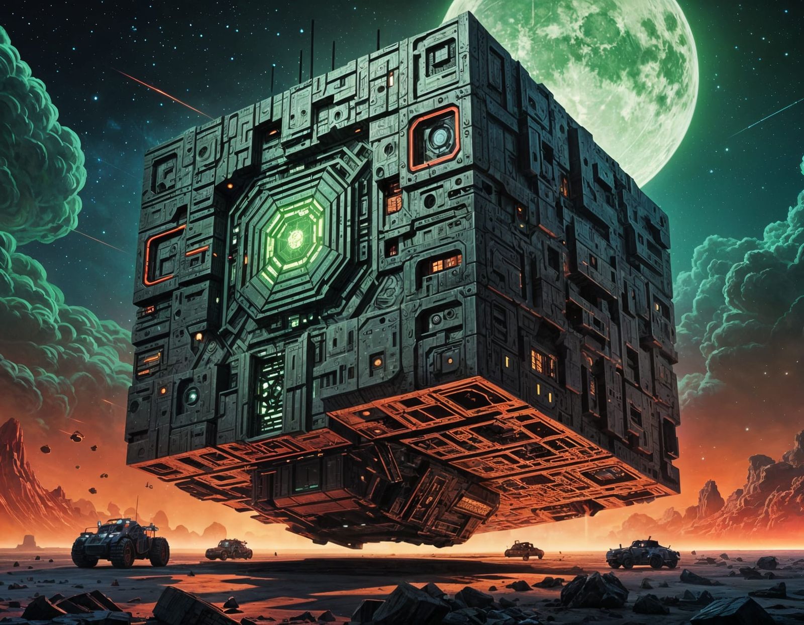 Cosmic Conquest: A Borg Cube Dominates the Galaxy