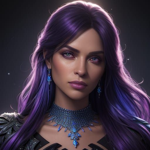 Luxurious Diamond Necklace in Vibrant Ombre