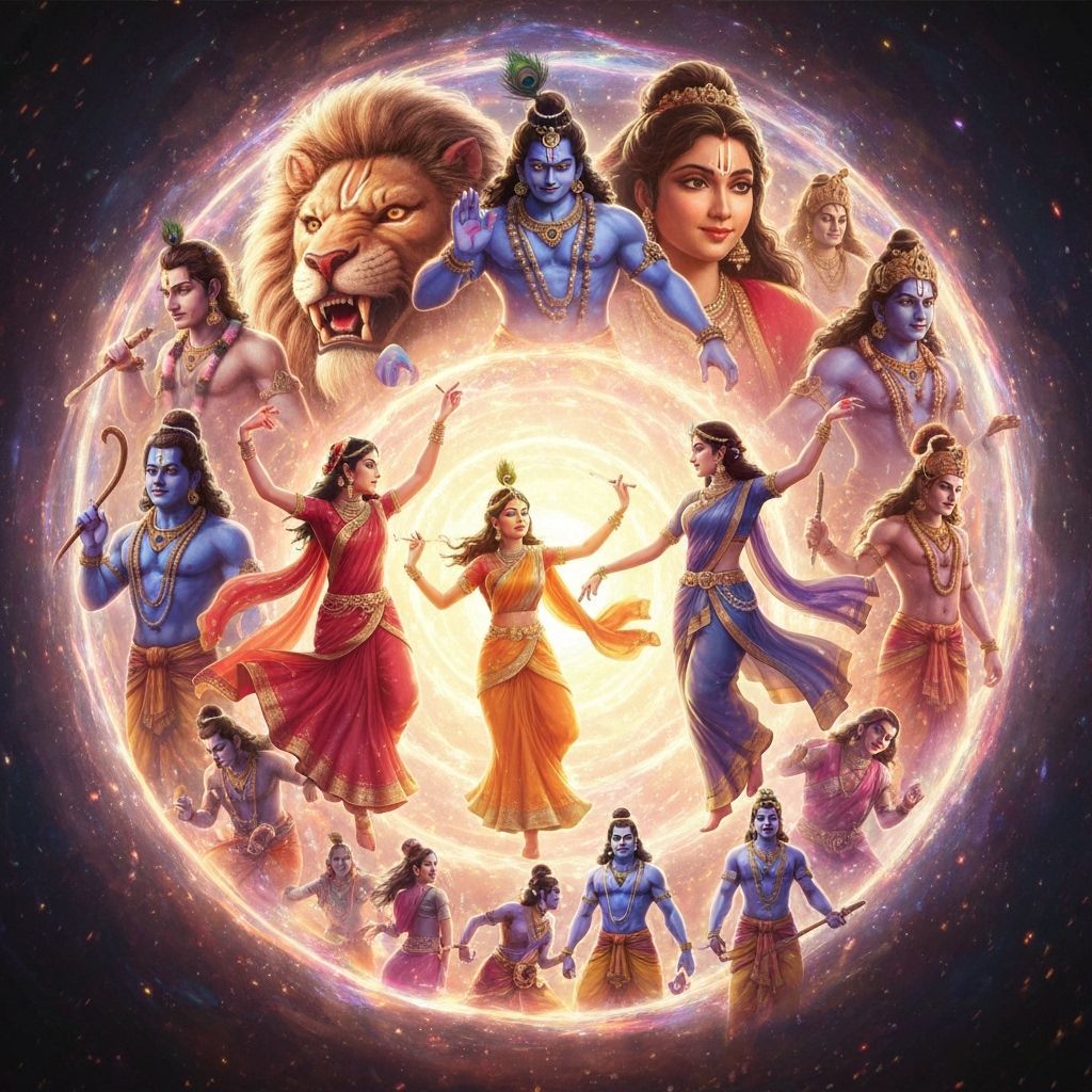 Divine Fusion of Vishnu Avatars: Narasimha and Krishna