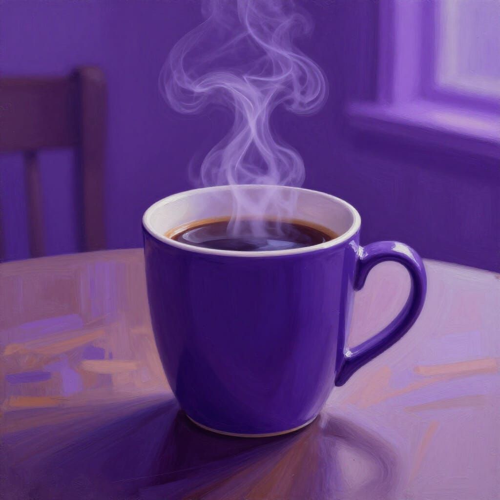 Violet Coffee Mug in Dreamlike Amethyst Ambiance