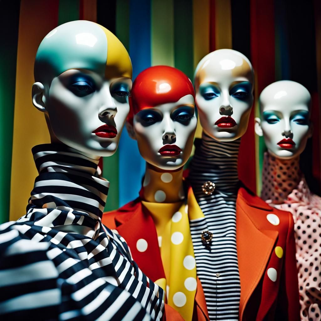 bobble headed mannequins
