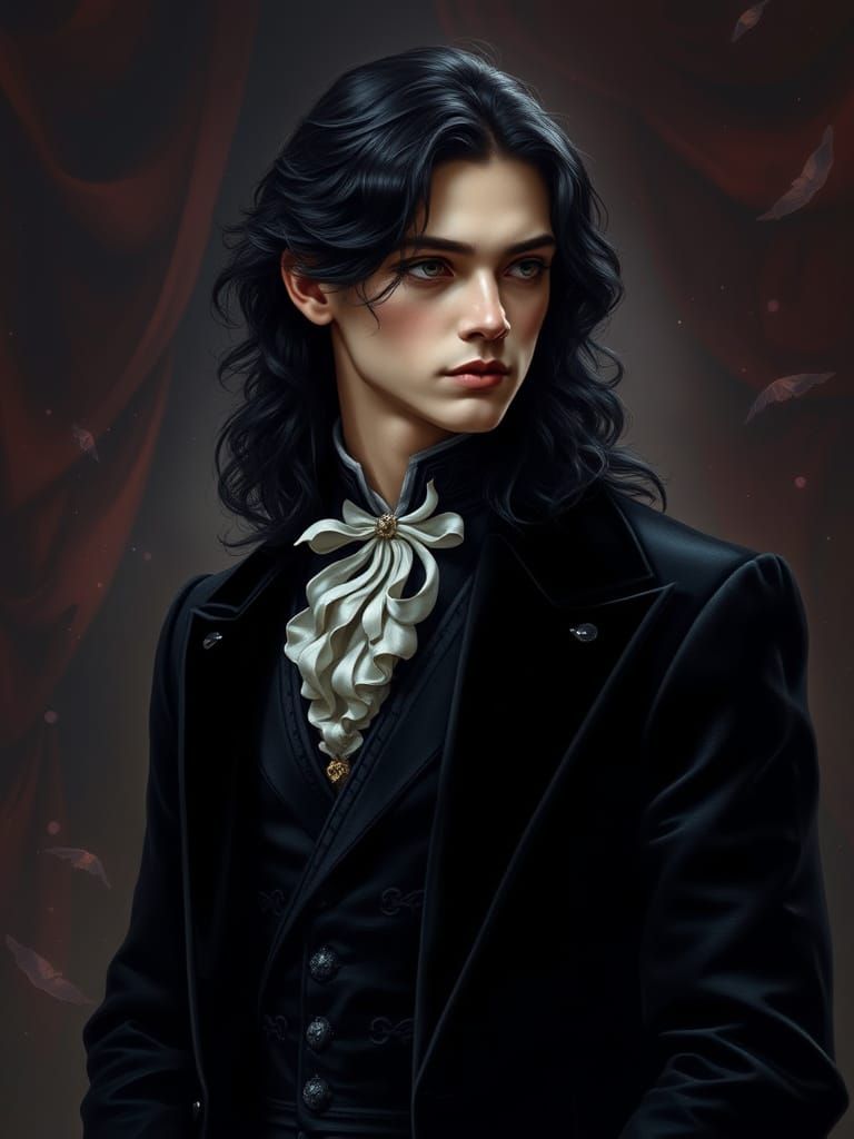 Aristocratic Man in Dark Fantasy Setting