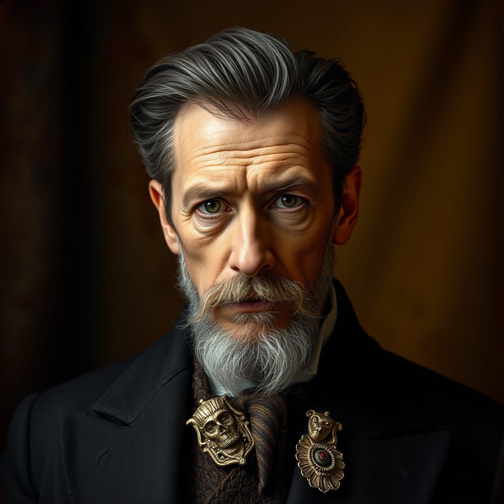 Introspective Gentleman Portrait in the Style of Old Masters