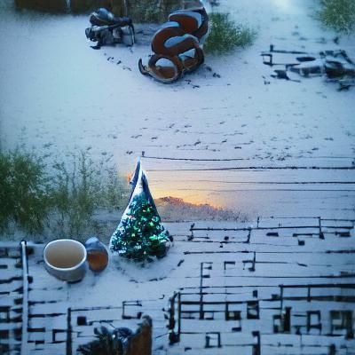 Snowy Christmas Morning Scene