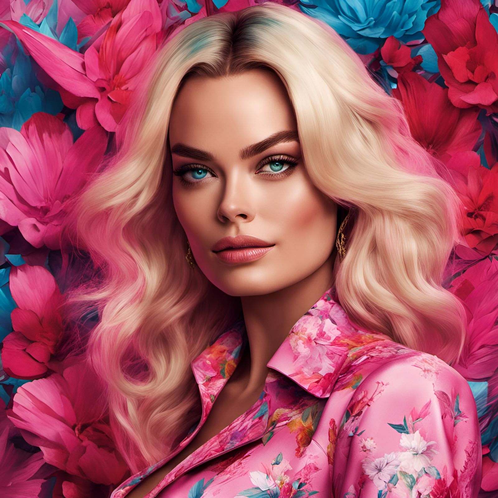 Margot Robbie as Barbie: Digital Portrait