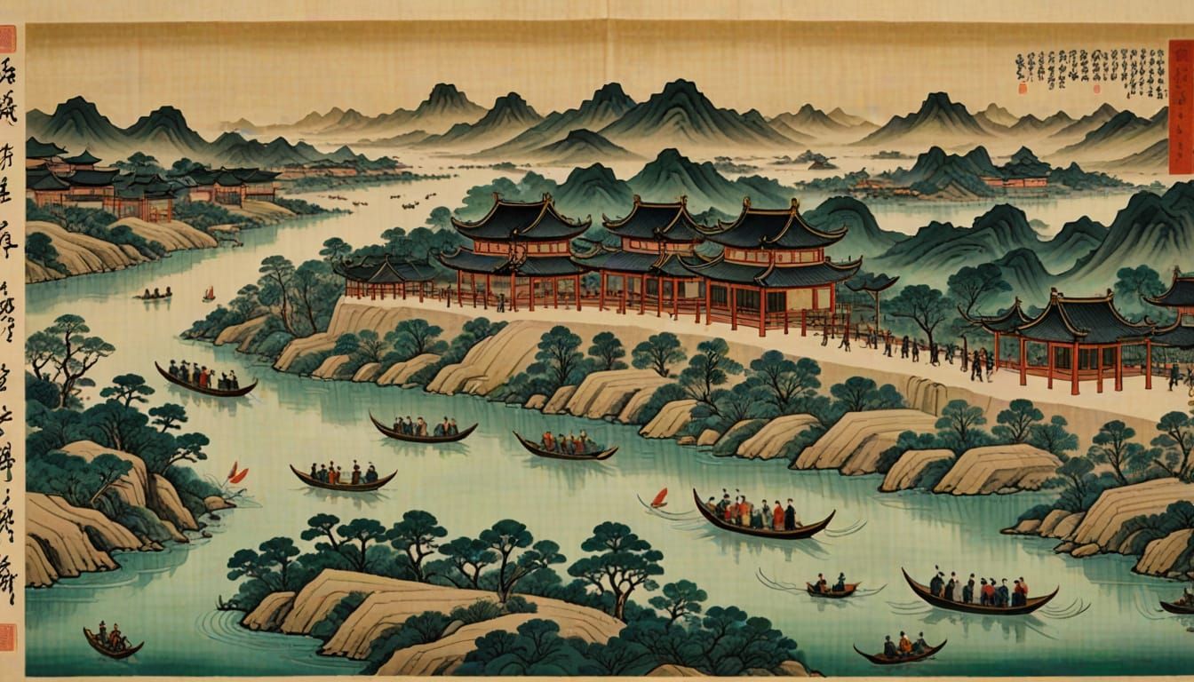 Qingming Festival in Ancient China, Handscroll Painting