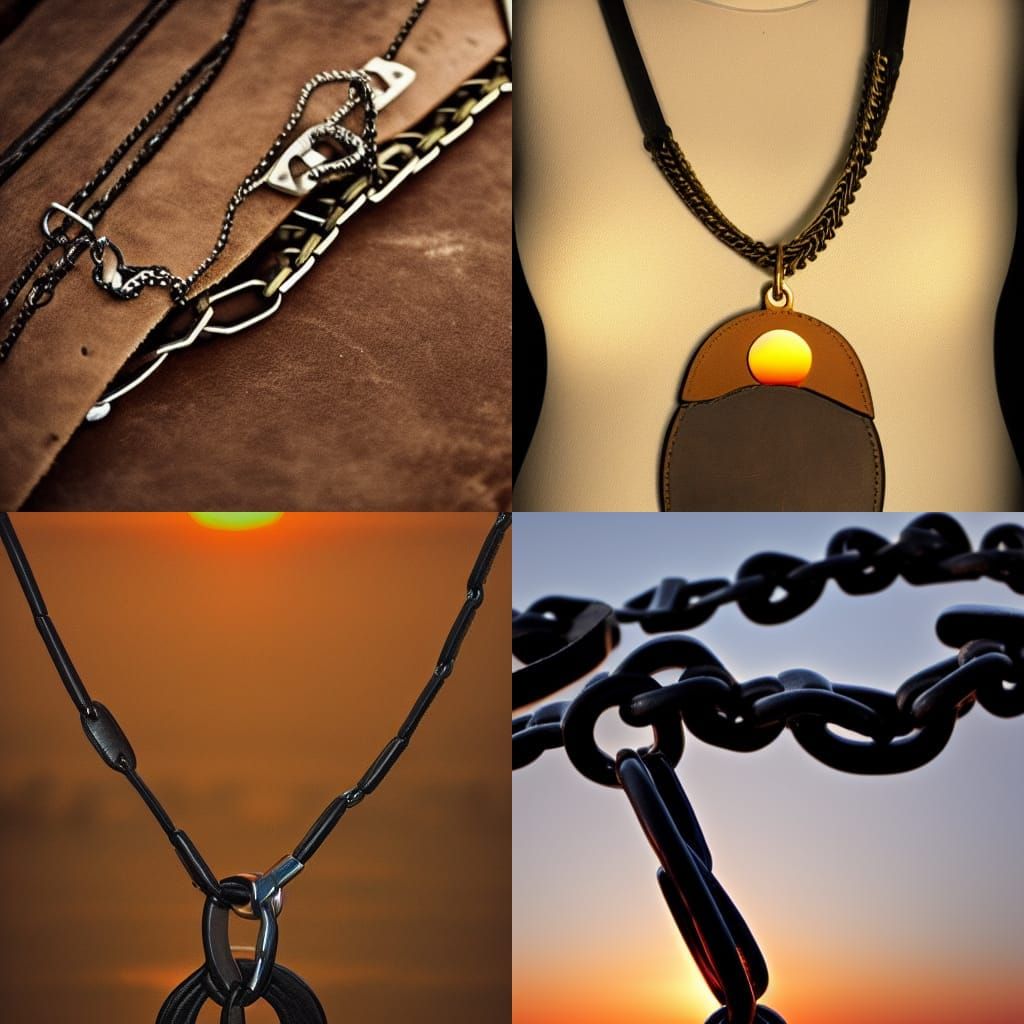 Leather and Chains Sunset Generated by AI