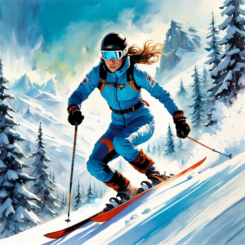 Ski slalom