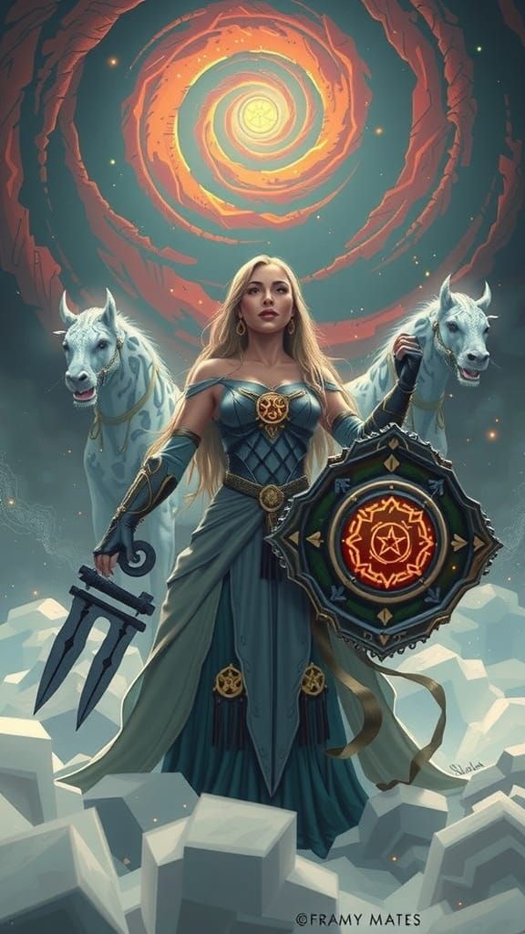 Gentle Portrait in Watercolor Style