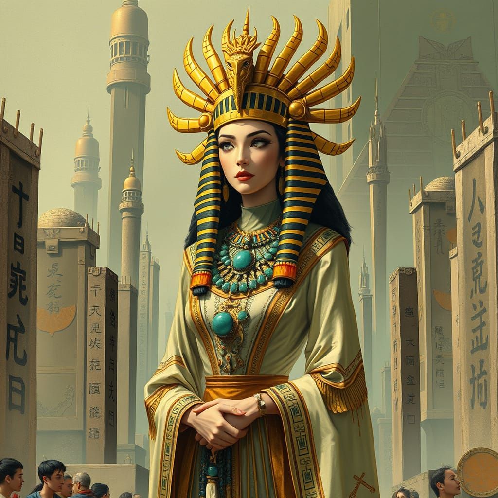 Egyptian Princess in Sci-Fi Ming Dynasty Style