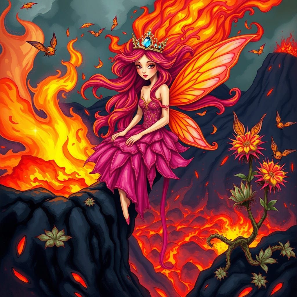 Regal Fairy Princess of Blazing Lava Realms