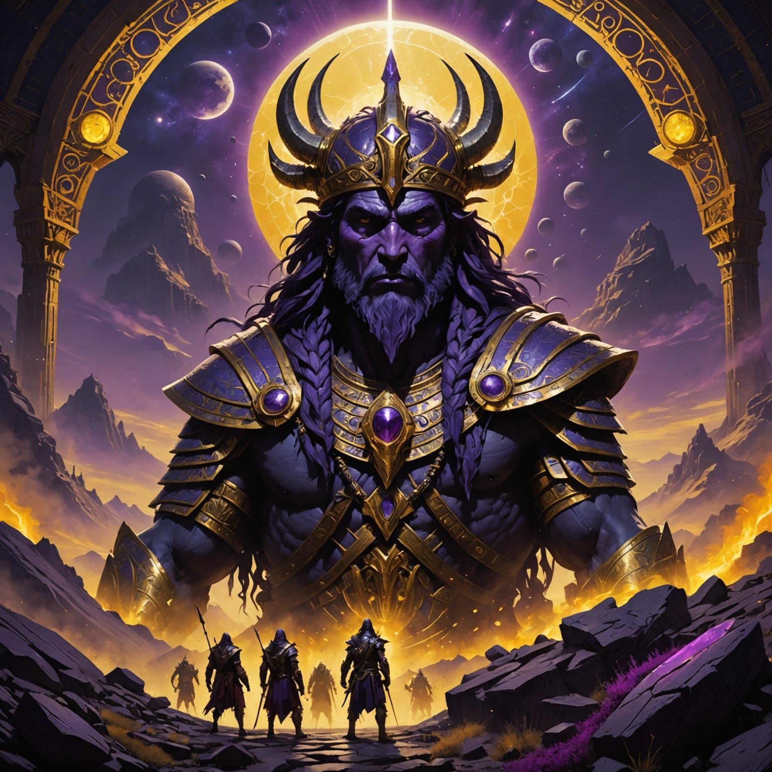 Sumerian Gods Descend Upon a Dark Fantasy Earth in Epic Art