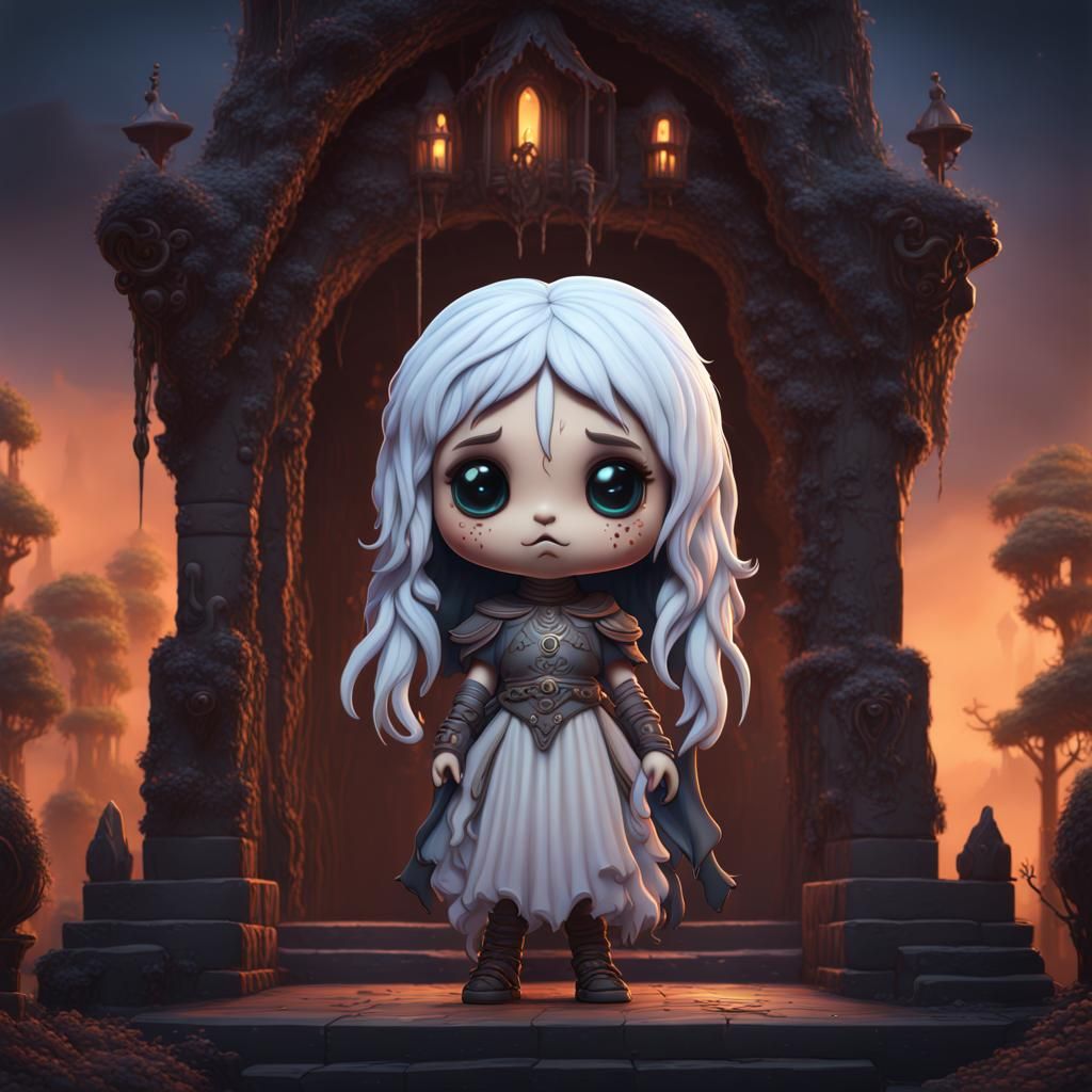 Chibi La Llorona Matte Painting in 8K