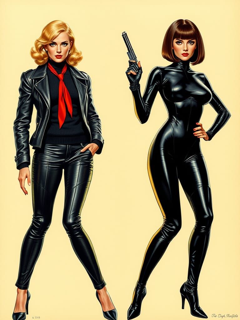 1960s Italian Comic Art: Two Heroines in Action