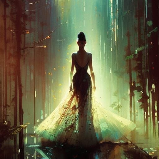 Ballerina and the Magic Mirror, Fine Art