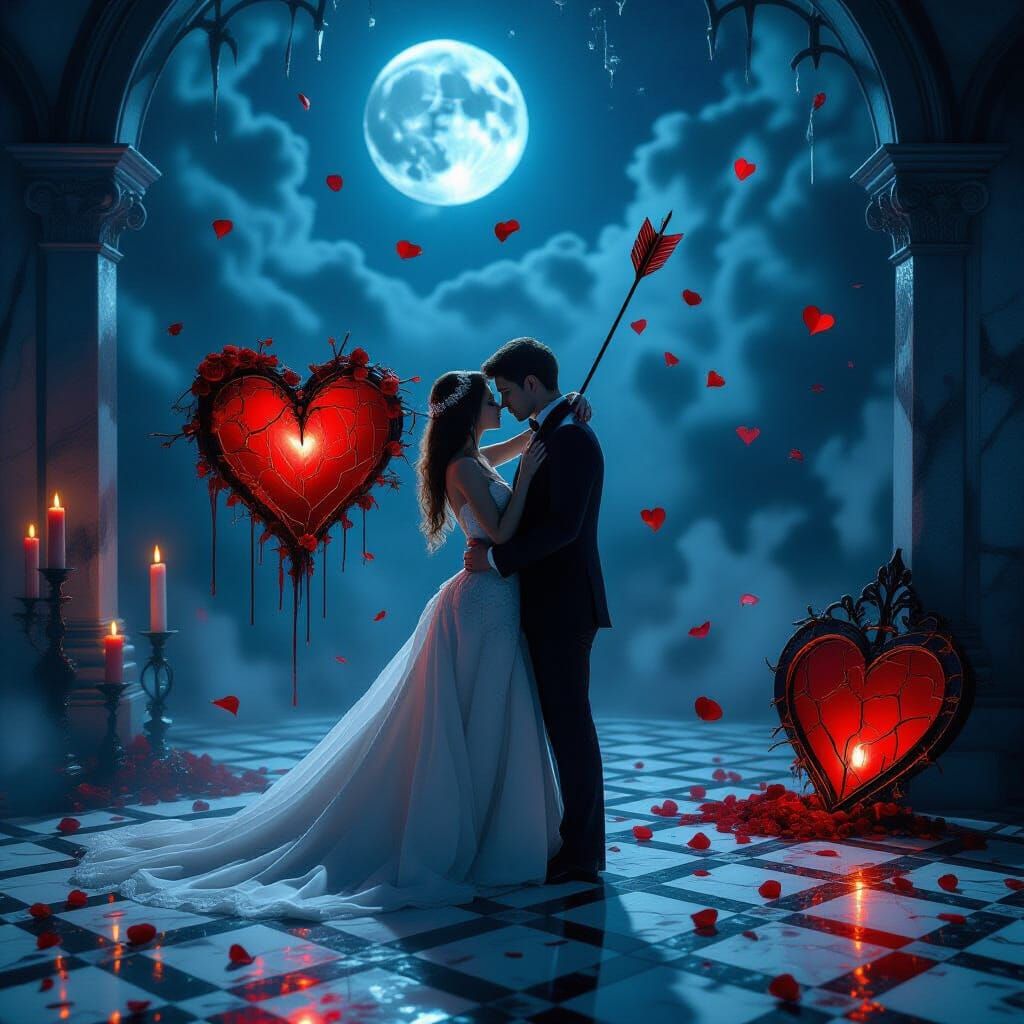 Cursed Valentine's Day Romance in Gothic Ballroom