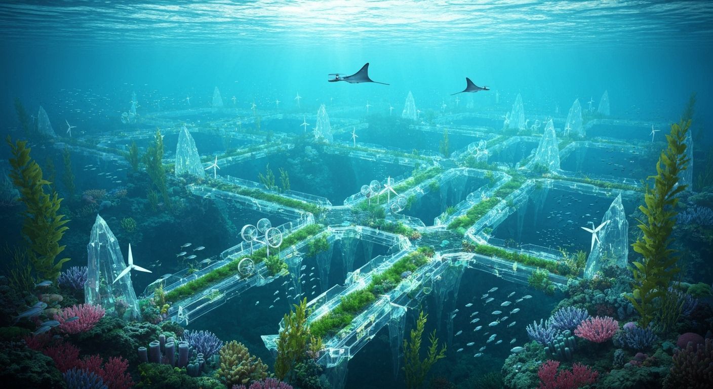 Luminous Tidal Glass Reefs: Technology Meets Marine Life