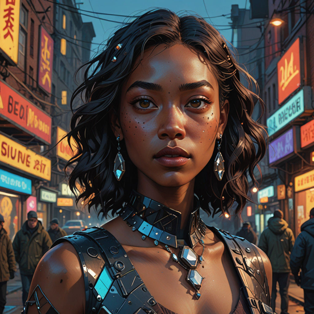 Elegant Mixed Heritage Goddess Radiates Stardom in Hyperreal...