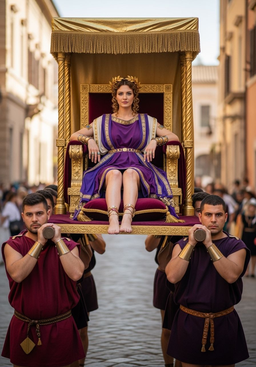 Empress Messalina Carried Aloft Through Ancient Rome