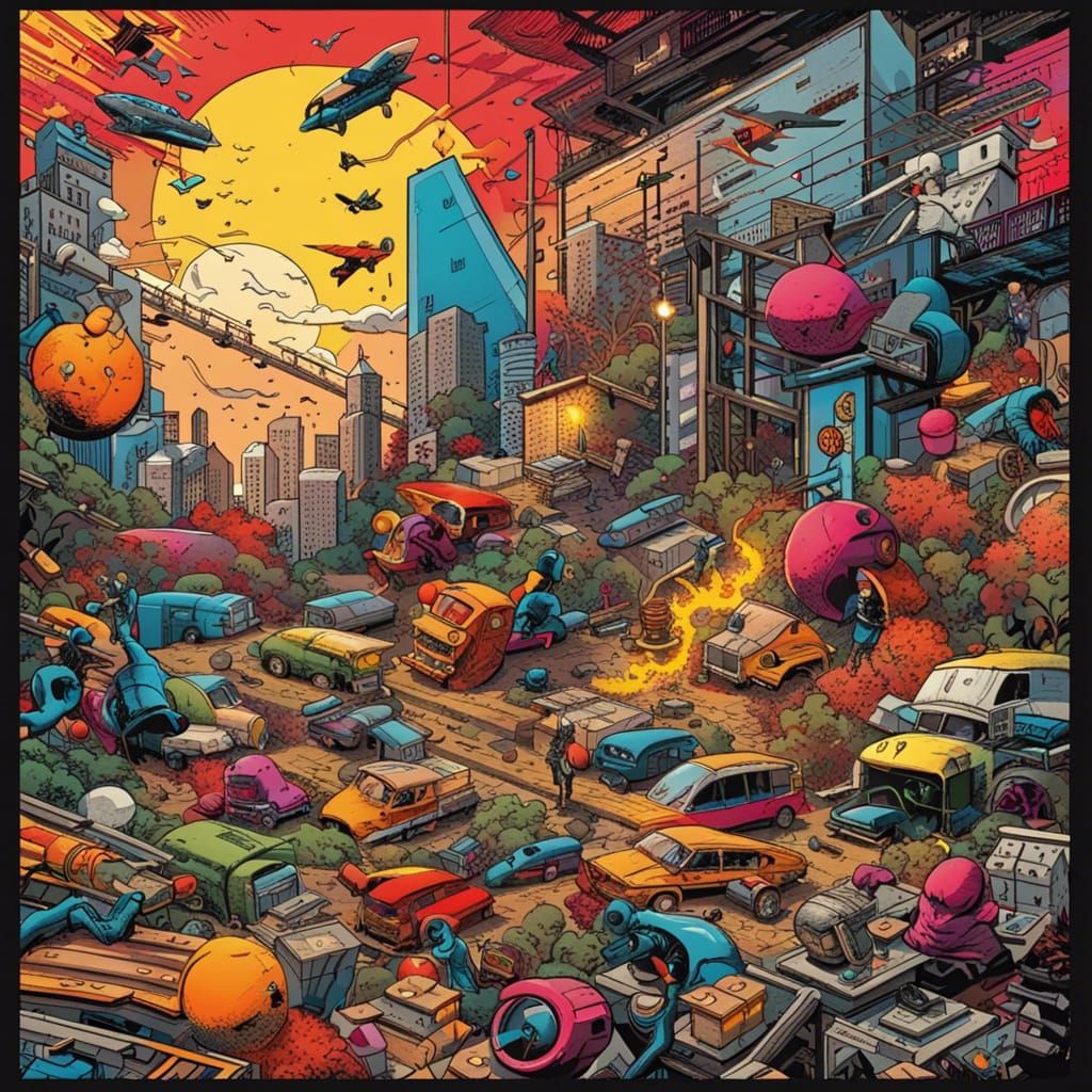 Dynamic Comic Book Art Meets Modern Design