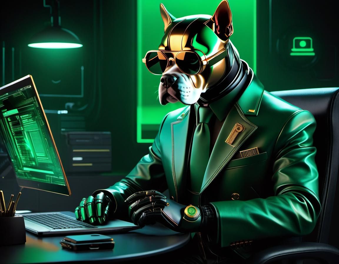 Cyberpunk Dog Detective Movie Poster