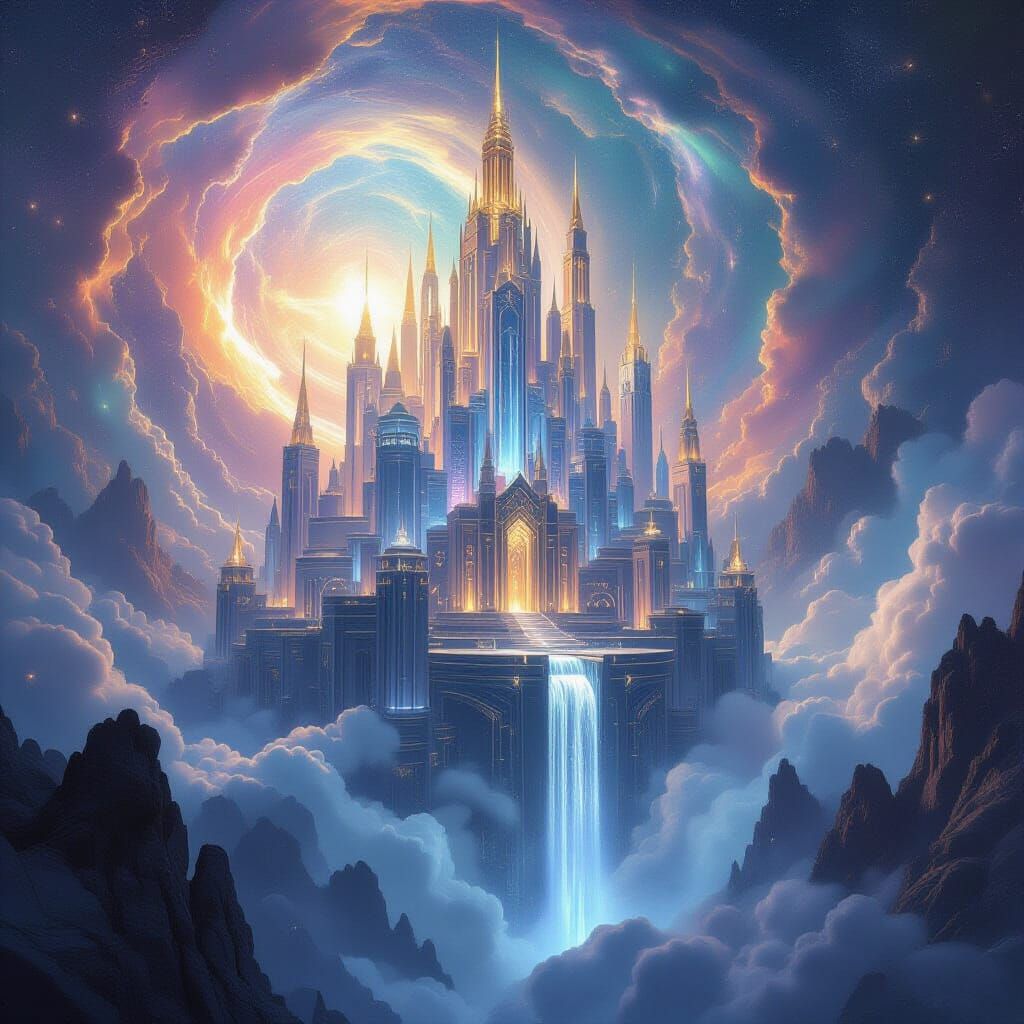 Crystalline Citadel in Cosmic Vortex