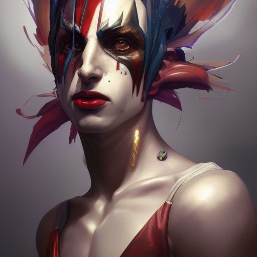 Hyperdetailed Shaco Portrait in Splash Art Style