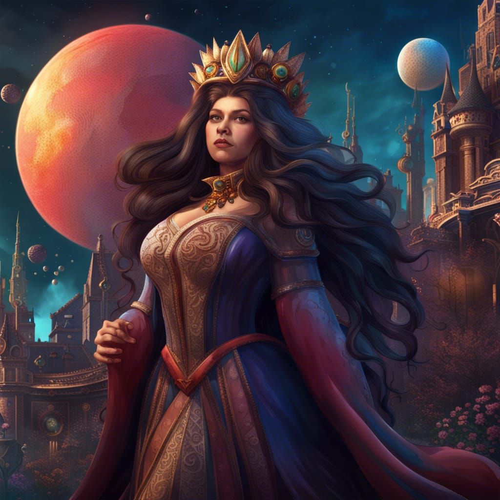 Young Planet Queen in Detailed Fantasy Art