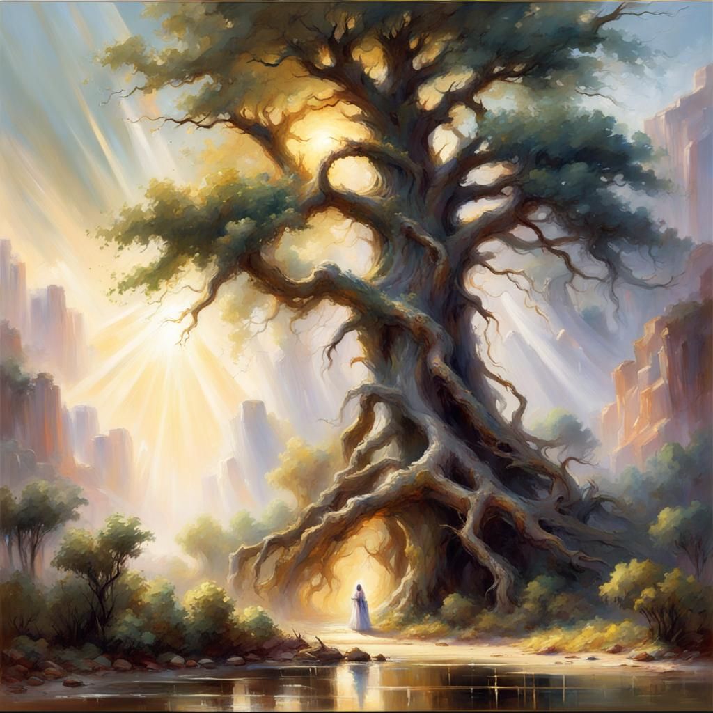 Sacred Tree Concept Art: Ethereal Dawn