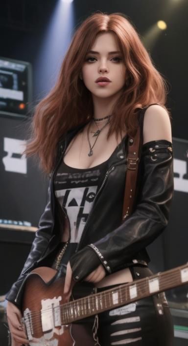 Female Rockstar AI Generated Image