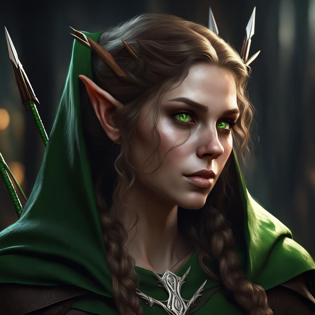 Creepy Elf Portrait in Dark Fantasy Style